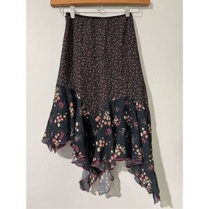 Y2K  floral fairycore midi skirt M